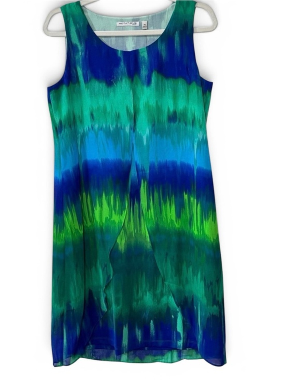 Dress (Sizes PS,PM,PL,PXL) Notations Women’s Petite Blue Green Tank
